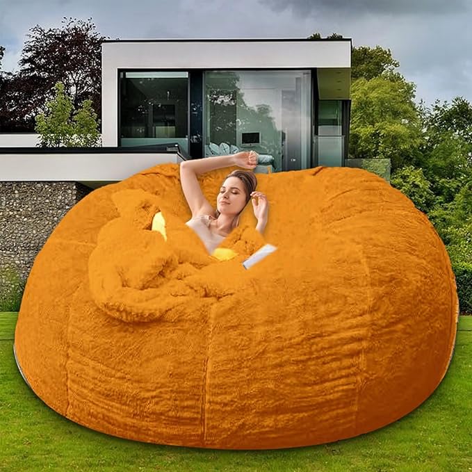 Bean Bag Chair for Adults Kids Without Filler Comfy Giant Round Lazy Sofa Chair - Image 8