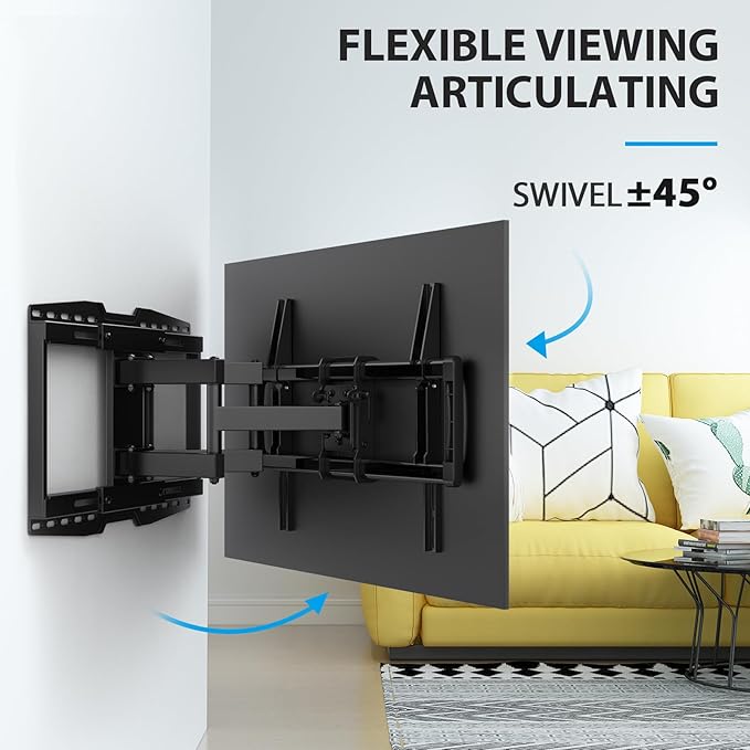 32-90" Full Motion Sliding TV Wall Mount, Fits 16" 18" 24" Wood Studs, Wall - Image 3