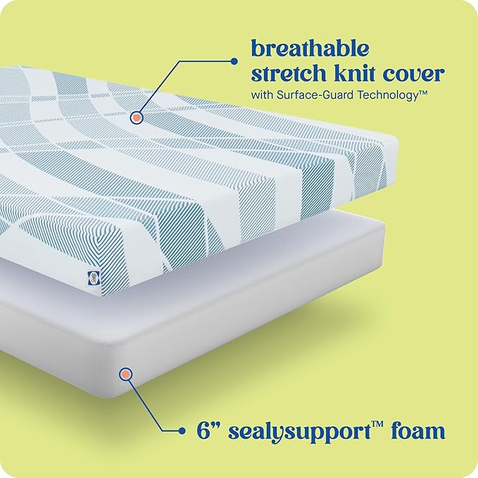 Sealy Dreamlife 6” Foam Mattress-in-a-Box, SealyComfort Gel Memory Foam - Image 5