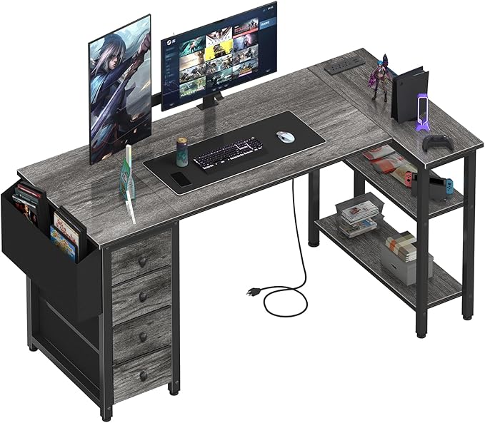 Lufeiya L Shaped Gaming Desk by LUFEIYA