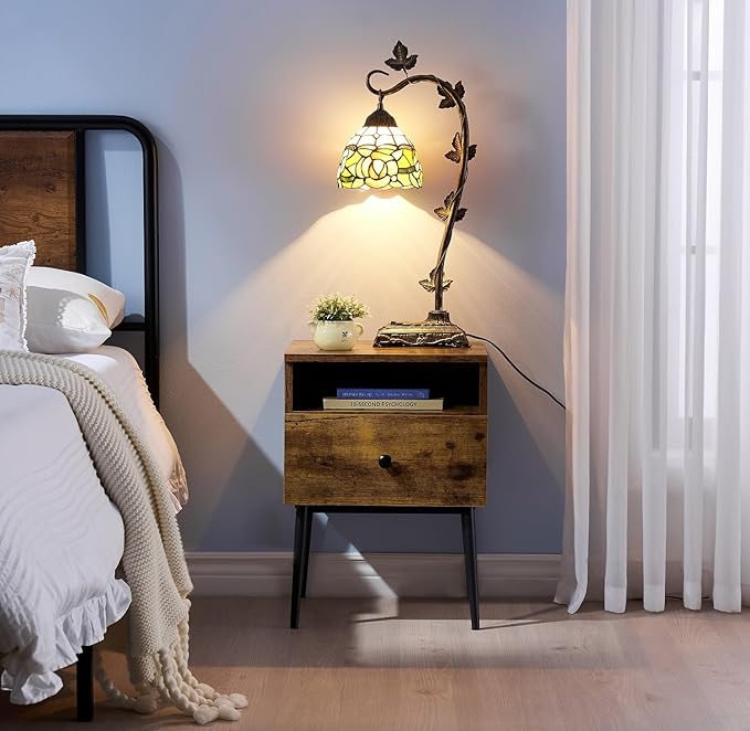 VECELO Modern Nightstands Set of 2, Square End Side Table - Image 7