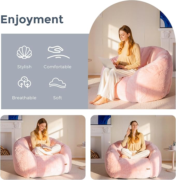 MAXYOYO Giant Bean Bag Chair, Oversized Bean Bag Couch - Image 3
