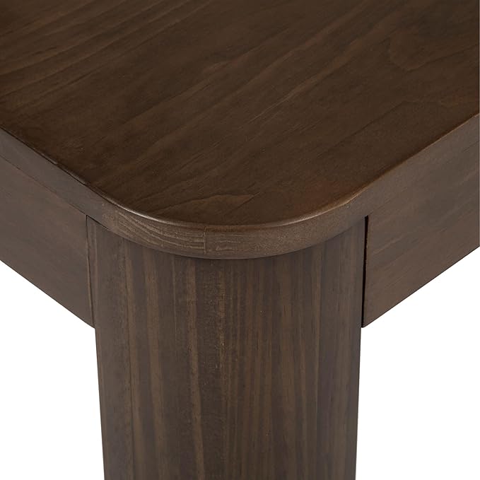 Plank+Beam Modern Rounded Coffee Table, 54 Inch, Solid Wood Contemporary Center - Image 4