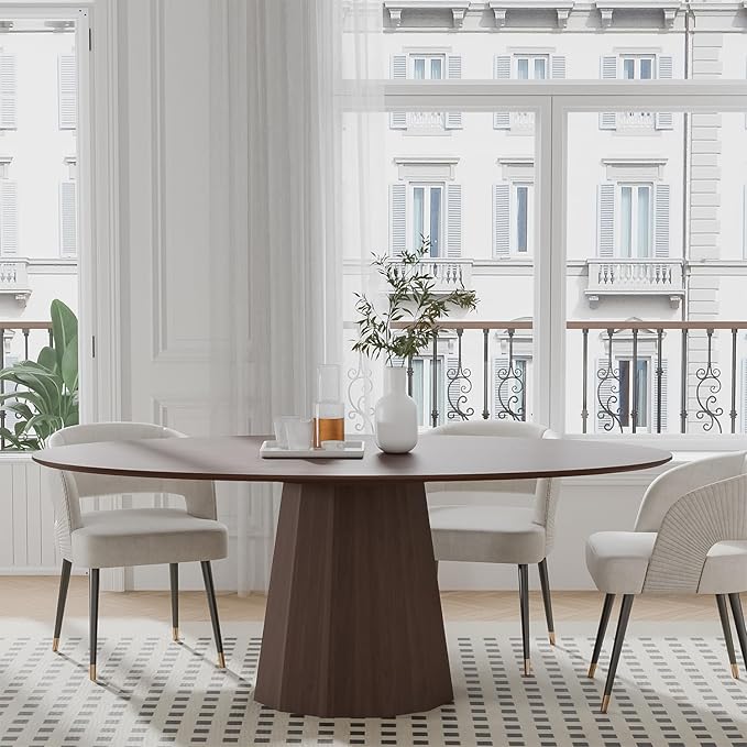Casaphoria 67" Oval Dining Table, Modern Wood Kitchen Table - Image 7