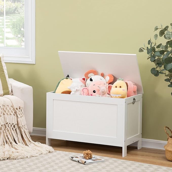 HOOBRO Toy Box, Retro Wooden Look Storage Chest - Image 2