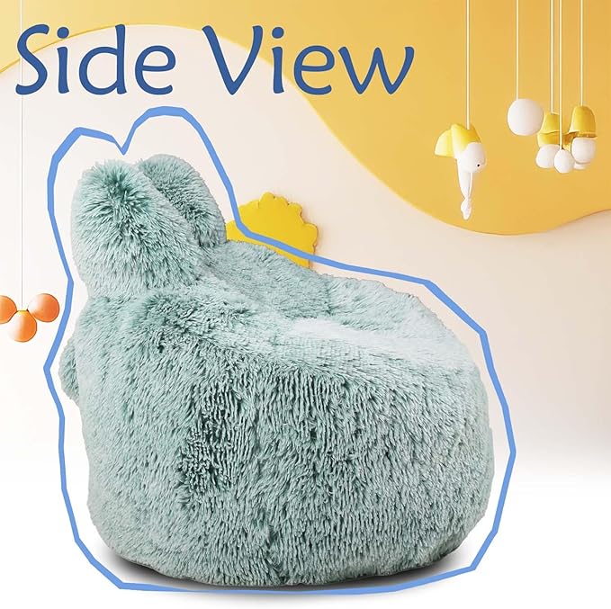 Bean Bag Chair for Kids with Plush Faux Fur Cover, 2.5FT Memory Foam Filled - Image 5