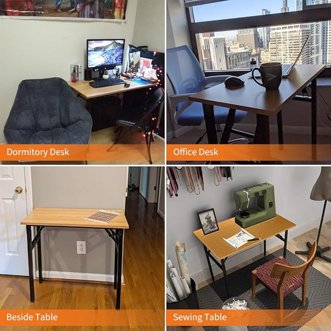 Need Folding Desk Small Desk 31 1/2" No Assembly Foldable Computer Desk - Image 5