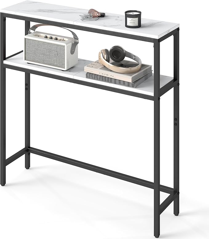 VASAGLE Console Table, 2-Tier Narrow Sofa Table by VASAGLEbySONGMICSHOME