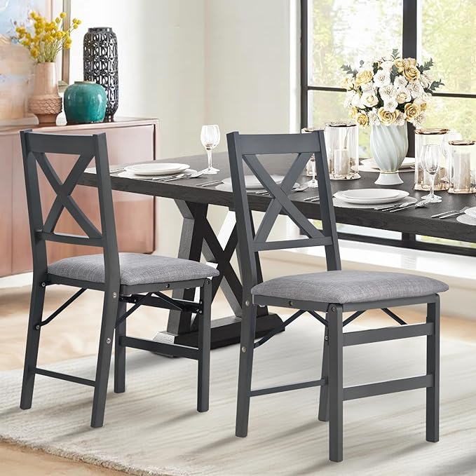 COLAMY Folding Dining Chairs Set of 4, Foldable Chairs - Image 2