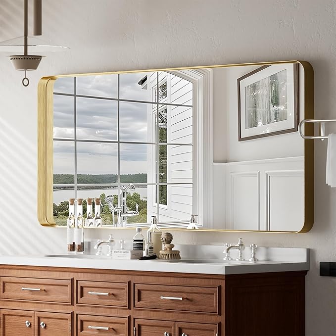 Large Bathroom Mirror 30x56 inch, Gorgeous Deep Frame Wall Vanity Mirror - Image 7