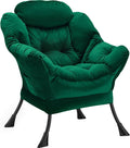 Lazy Chair Thick Padded, Comfy Velvet Accent Lounge Chair by Youtanic