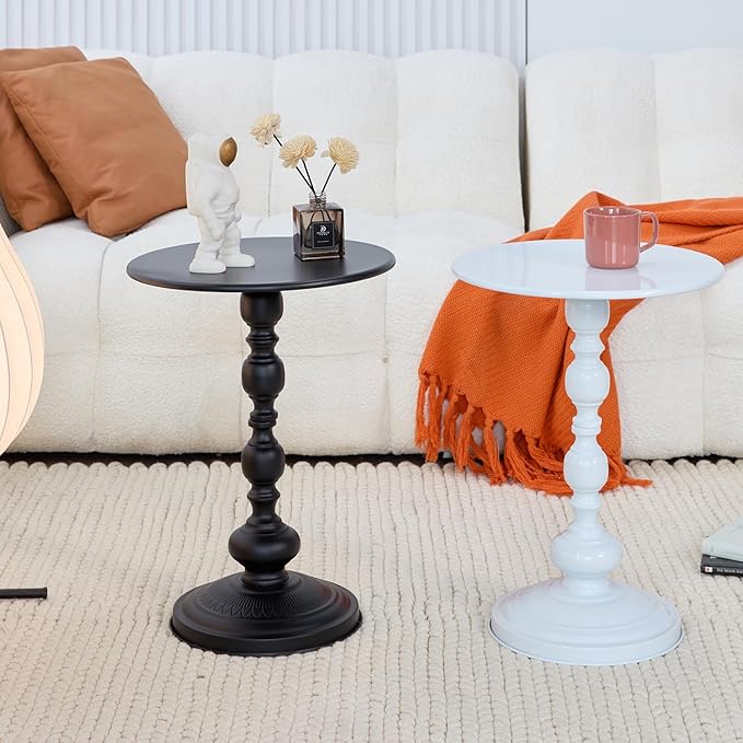 Chic Vintage Round Side Table - Image 8