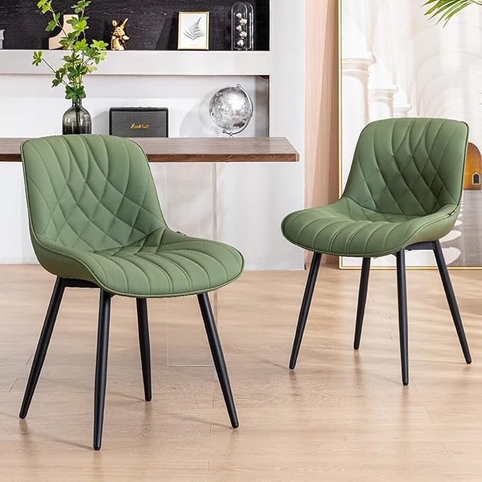 YOUNUOKE Dining Chairs Set of 2 Mid Century Modern Kitchen Chair Comfortable by YOUNUOKE
