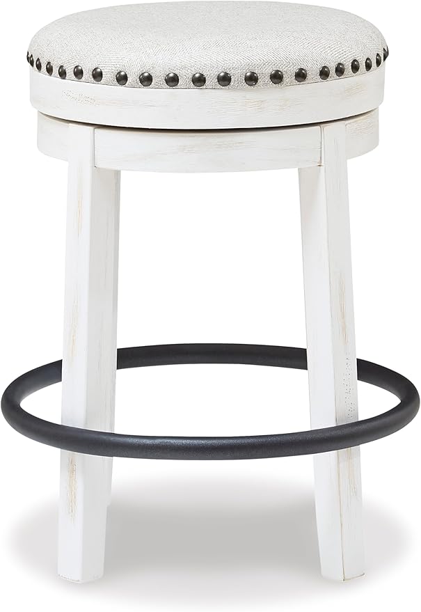 Signature Design by Ashley Valebeck 24" Counter Height Upholstered Swivel Stool - Image 4