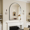 BEAUTYPEAK 32"x42" Arch Bathroom Mirror, Wall Mounted Vanity Metal Frame Mirror by BEAUTYPEAK