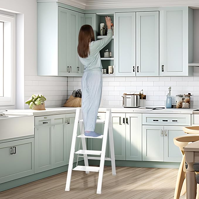 4 Step Ladder, Portable Folding, Lightweight Step Ladder - Image 4