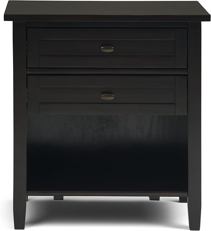 SIMPLIHOME Warm Shaker SOLID WOOD 24 Inch Wide Transitional Bedside Nightstand - Image 5