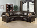AC Pacific Louis Collection Traditional 3-Piece Upholstered Leather Living Room by ACPacific
