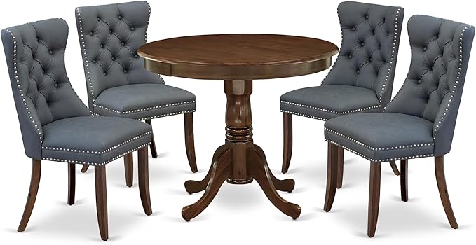 East West Furniture ANDA5-AWA-13 5 Piece Kitchen Table & Chairs Set Contains a by EastWestFurniture