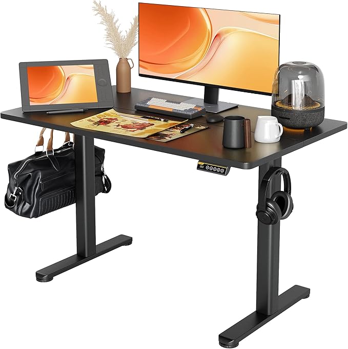 Claiks Electric Standing Desk, Adjustable Height Stand up Desk, 48x24 Inches by CLAIKS