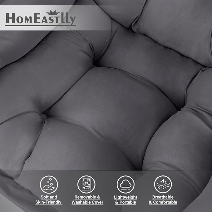 Lazy Chair with Pillow for Living Room, Modern Lounge Accent Chair with Armrests - Image 9