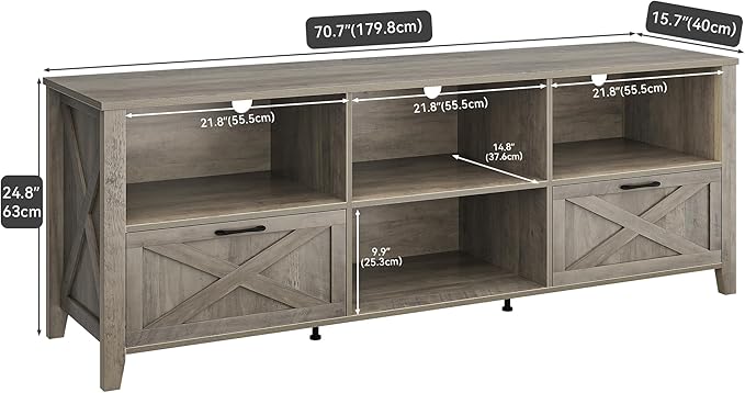 YITAHOME 70 Inch Farmhouse TV Stand - Image 2