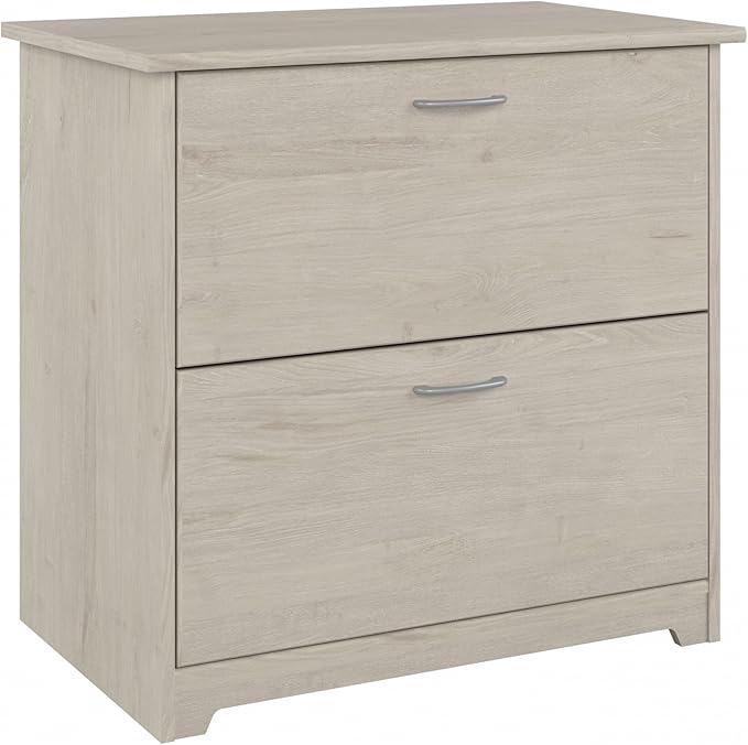 Bush Furniture Cabot 2 Drawer Lateral File Cabinet in Linen White Oak, Home by BushHome