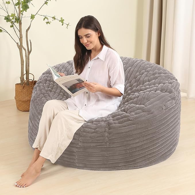 4FT Memory Foam Bean Bag Chair for Adults/Teens, Bean Bag Sofa by BestRoyal