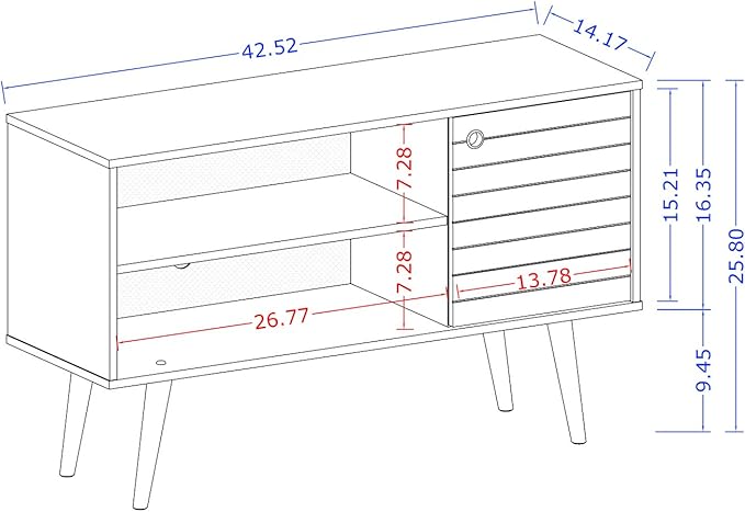 Manhattan Comfort Liberty Mid Century Modern TV Stand - Image 3