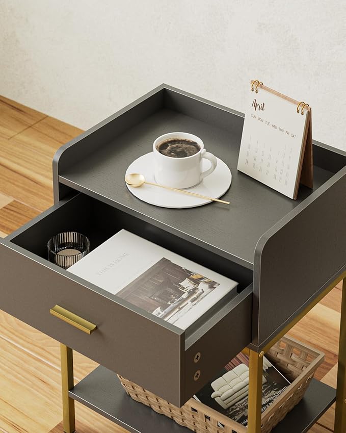Nightstand, 3-Tier Modern Night Stand, Bedside Table - Image 3