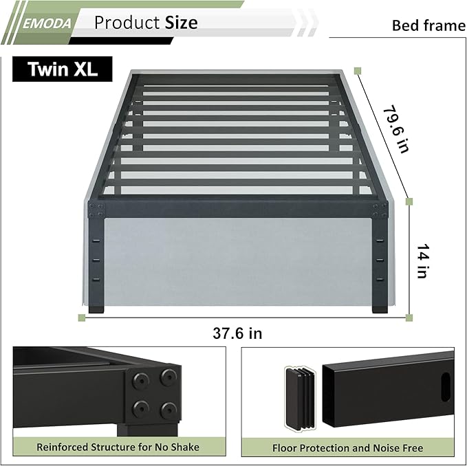 EMODA 14 Inch Twin XL Bed Frames - Image 2