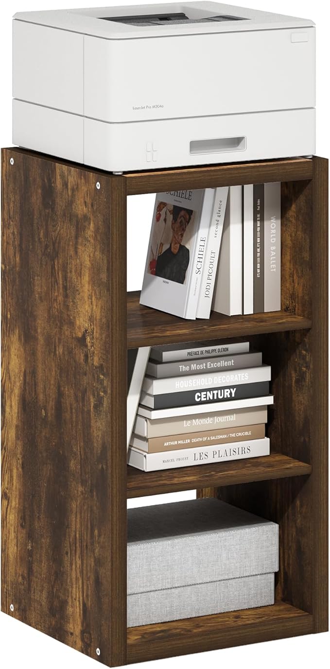 Furinno Cubicle Open Back Decorative Cube Storage Organizer, Amber Pine by Furinno-FitsYourSpaceFitsYourBudget