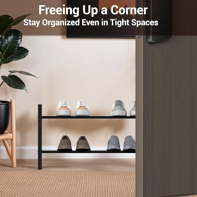 Haddockway Bamboo Shoe Rack for Closet, Free Standing Shoe Organizer - Image 6