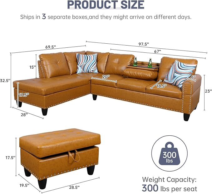 L Shaped Modular Sectional Sofa - Image 2