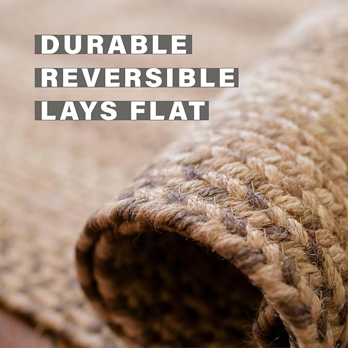 Cookie Dough Brown Oval Braided Rug, 2x3' - Image 4
