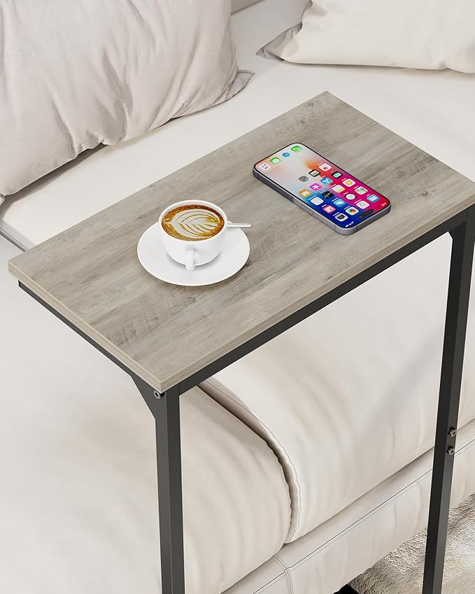 TUTOTAK C Shaped End Table, Small Side Table, 28.7 inch Tall Couch Table - Image 6