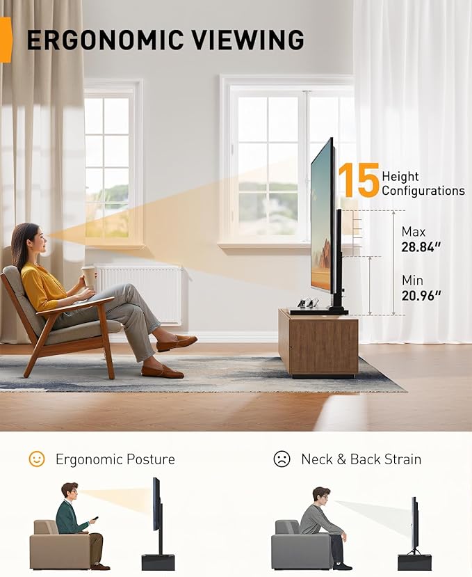 Perlegear Universal Swivel TV Stand - Image 5