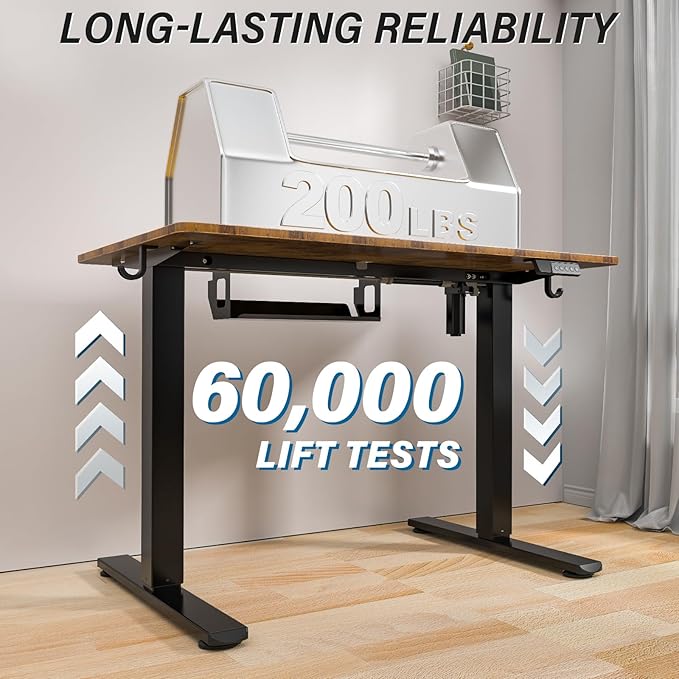 Kingant Standing Desk Height Adjustable Small Electric Stand Up Desks - Image 5
