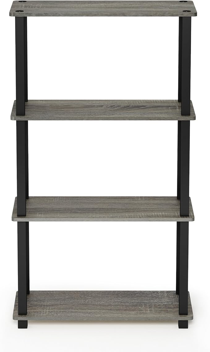 Furinno Turn-N-Tube 4-Tier Multipurpose Shelf Display Rack, Square Tube - Image 4