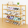 Smiry Shoe Rack, 4 Tier Long Bamboo Shoe Organizer, Stackable Free Standing by Smiry