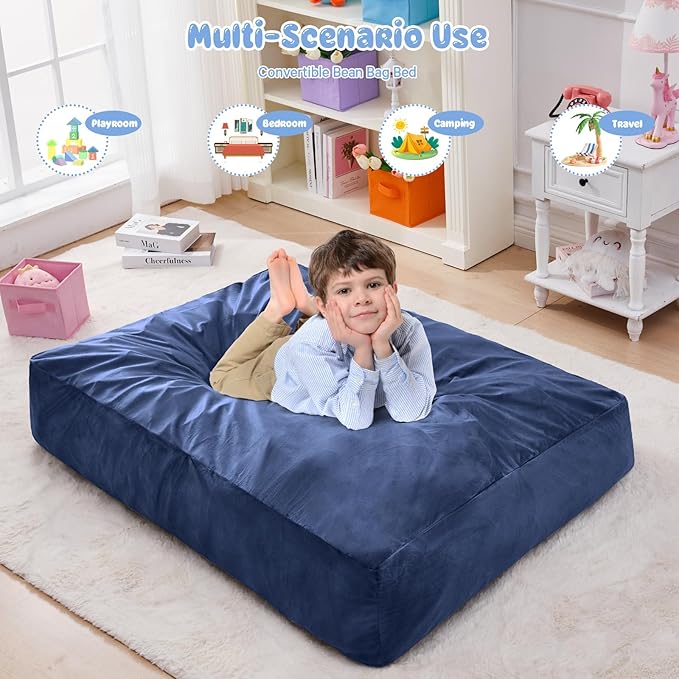 Kids Bean Bag Chair Bed - Image 5