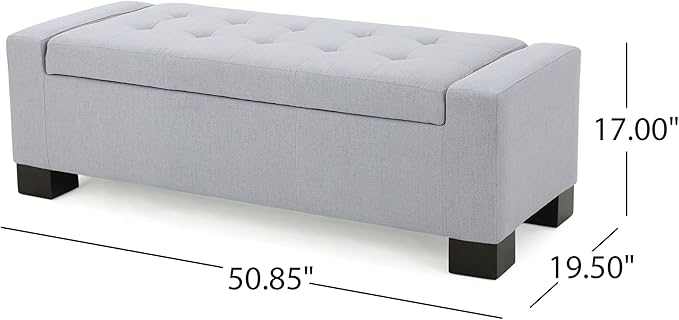 Ball & Cast 50.8" Upholstered Storage Ottoman - Image 2