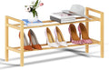 Haddockway Bamboo Shoe Rack for Closet, Free Standing Shoe Organizer by Haddockway