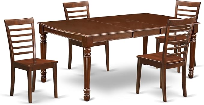 East West Furniture DOML5-MAH-W 5 Piece Dinette Set by EastWestFurniture