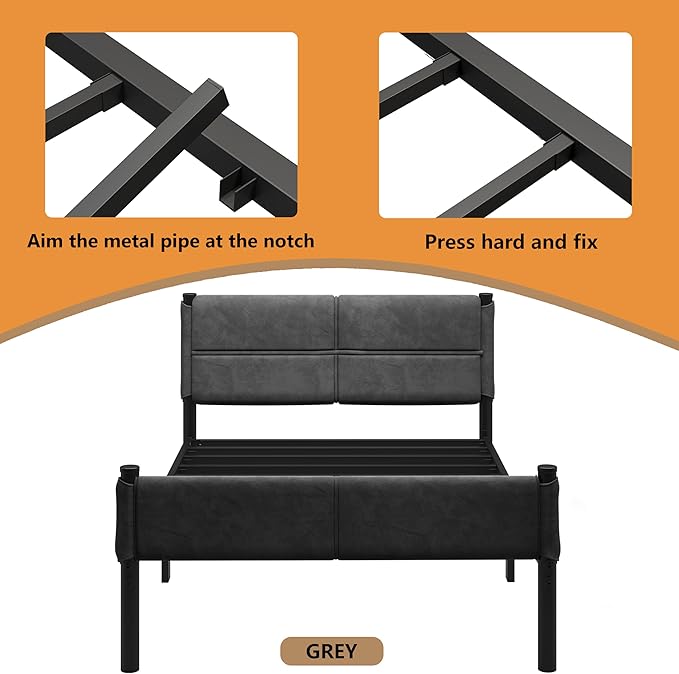 Metal Bed Frame, 14Inch Twin Size Bed Frame - Image 5