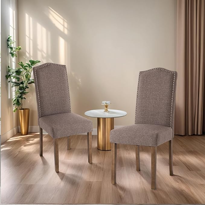 Stylish Upholstered Parsons Dining Chair Kitchen - Image 2