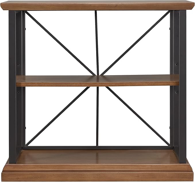 Leick Home 11832-WLGM Finnick Mixed Metal and Wood Adjustable Bookshelf - Image 4
