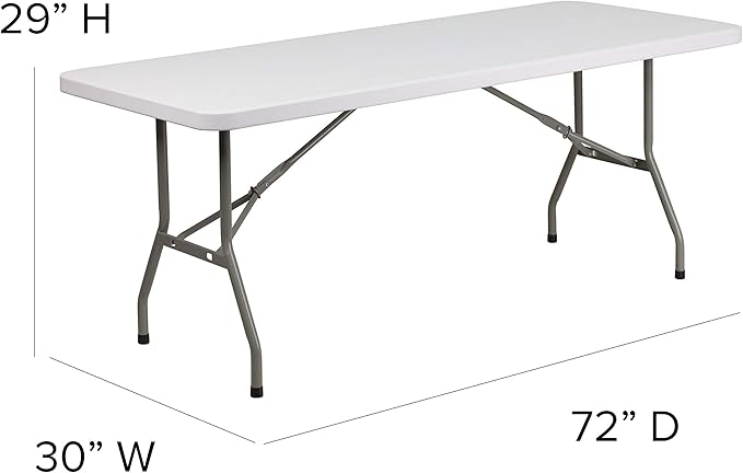 Flash Furniture Elon 6' Rectangular All-Occasion Plastic Folding Event Table - Image 3