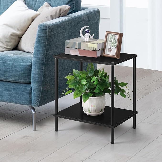 ETELI Small Side Table Black Narrow End Table - Image 2