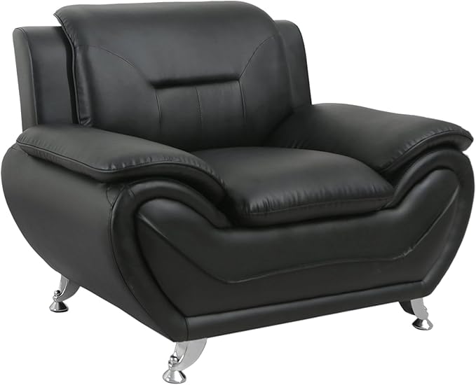 Container Furniture Direct Michael Sofa and Chair Set Black - Image 5